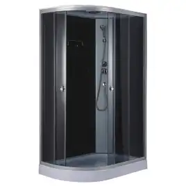 Душевая кабина Loranto 120х80, низкий поддон, Тонированное стекло, CS-877EATM/B-120