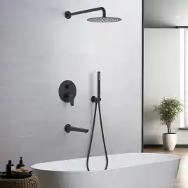 Душевая система Aquatek БЕТТА AQ1173MB, Черный матовый