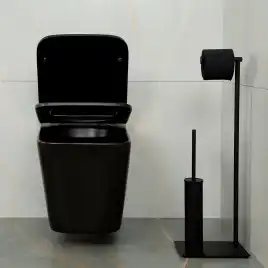 Унитаз подвесной AVS Куб 801-0035-P-R-MB безободковый, черный матовый