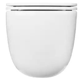 Подвесной унитаз Azario FLAVIA AZ-0076-UQ1 безободковый, смыв Торнадо, в комплекте с сидением микролифт, Белый глянцевый