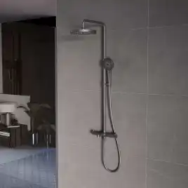 Душевая система  Vincea Rim VSFS-2RM1GM VSFS-2RM1GM для ванны с изливом, вороненая сталь