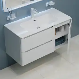 Тумба с раковиной IDDIS Edifice 100, подвесная, Белая, EDI10W1i95K