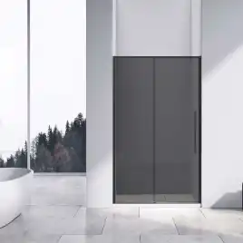 Душевая дверь Vincea Slim-N 130 см, VDS-4SN130CGB, профиль Черный, стекло Тонированное