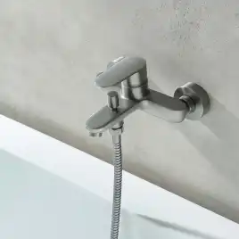 Смеситель для ванны Aquatek Ника AQ1840BGM, Оружейная сталь