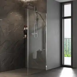 Душевая перегородка WasserKRAFT Aller 10H 90 см, 10H07-RP90, профиль Хром, стекло Прозрачное