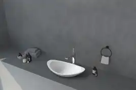 Раковина накладная ABBER STEIN 60,5х38х14,5 AS2606, овальная, белая матовая