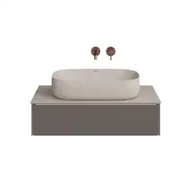 Тумба под раковину Kerama Marazzi MAGICA 90 см, MA.90.1\EGR.M подвесная, Вечерний серый матовый