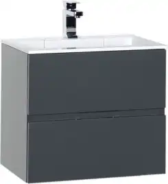 Тумба под раковину Aquanet Алвита 60 серый антрацит 183991
