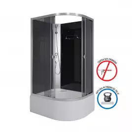 Душевая кабина Niagara Eco 110х80х195 E110/80/40L/TN/BK высокий поддон, без гидромассажа