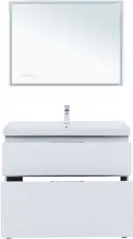 Тумба под раковину Aquanet Алвита New 100 напольная, белый матовый, 344135