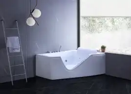 Акриловая ванна Gemy G9056 B R 170х130 с гидромассажем, правая