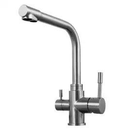 Смеситель для кухни Lemark Expert LM5061S с подключением к фильтру с питьевой водой, Никель