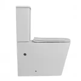 Унитаз-компакт ABBER Rechteck AC1210 белый, безободковый, с бачком и сиденьем Микролифт