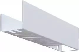 Полка Aquanet Магнум Н 50x12 белая матовая, с крючками, 341539