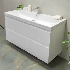 Тумба с раковиной AVS Гармония 120 белая, 2 ящика, N821-07-1200WG-02-1210-WG