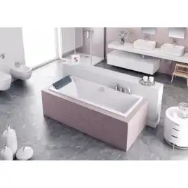 Акриловая ванна Excellent Pryzmat Slim 160х75 WAEX.PRY16WHS с тонким бортом, встраиваемая, Белая