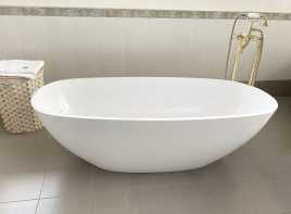 Ванна из литьевого мрамора  Aqua de Marco ANGELO 173х80 Белая 1175WANG