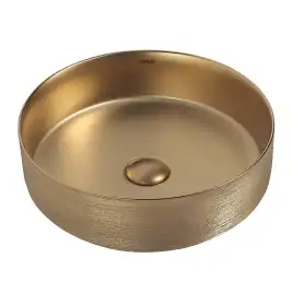 Раковина накладная ABBER BEQUEM 40х40х12 AC2109BGM, круглая, золото матовое