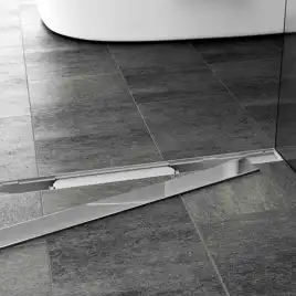 Душевой лоток Azario Klasik 85 см AZ-CH 850/50 KN с решеткой под плитку, Хром матовый