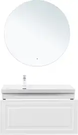 Тумба под раковину Aquanet Агата 100 белый сатин, 345483