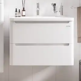 Тумба под раковину Grossman Адель 70 подвесная, белая глянцевая (107006)