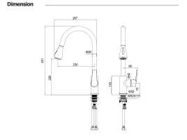 Смеситель для кухни Aquatek Лугано AQ1784CR, Хром