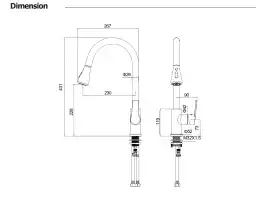 Смеситель для кухни Aquatek Лугано AQ1784CR, Хром