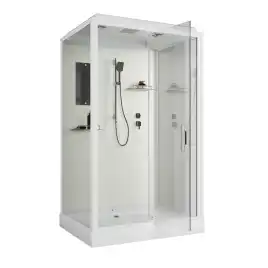 Душевая кабина Niagara Standart 100х80 ST100/80/15Q низкий поддон, белый профиль