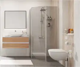 Душевой уголок WasserKRAFT Leine 35P 90х90 35P11 профиль Хром стекло Прозрачное