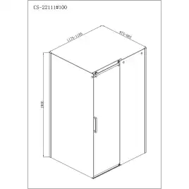 Душевой уголок Loranto NEO 120х100x190 без поддона, CS-22111-120*100