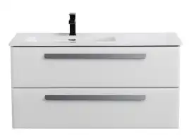 Тумба под раковину Cezares ECO-CER-N 100 см, ECO-CER-N-1000-2C-SO-BL-L (без ручек), Bianco Lucido