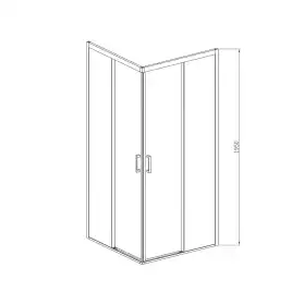 Душевой уголок Vincea Soft 100х100 VSS-3SO100CLB, профиль черный, стекло Прозрачное