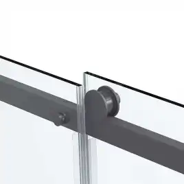 Душевая дверь Vincea Como Soft 130 VDS-1CS130CLGM, раздвижная, профиль вороненая сталь, стекло прозрачное