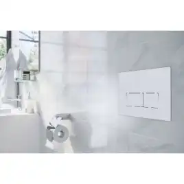 Кнопка смыва AZARIO AZ-8200-0090/AZ-P58-0130 двойная, квадратная, цвет белый