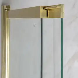 Шторка на ванну AVS Слайдер Плюс 80 см профиль брашированное золото, стекло прозрачное, 803-0011-150-82-GB-T