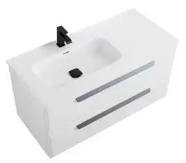 Тумба под раковину Cezares ECO-CER-N 100 см, ECO-CER-N-1000-2C-SO-BL-L (без ручек), Bianco Lucido