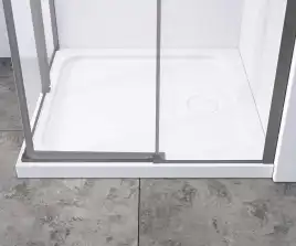 Душевой уголок Vincea Slim-N 90х90 VSS-4SN900CLGM, дверь раздвижная, профиль вороненая сталь, стекло прозрачное