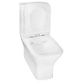 Унитаз напольный Azario Blaise AZ-55-1 безободковый, с бачком и сидением микролифт, Белый глянцевый