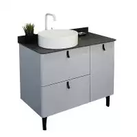 Тумба с умывальником Comforty Сорренто 90 Серый, 00-00013520