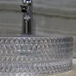 Раковина AVS Диаманд 36x36 горный хрусталь