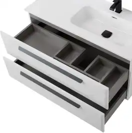 Тумба под раковину Cezares ECO-CER-N 100 см, ECO-CER-N-1000-2C-SO-BL-L (без ручек), Bianco Lucido