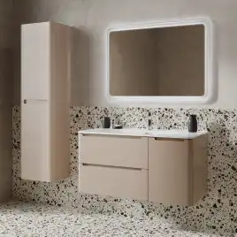 Тумба с раковиной IDDIS Edifice 100, подвесная, Капучино, EDI10C0i95K