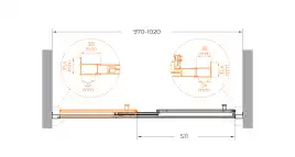 Душевая дверь CEZARES MOLVENO-BF-3-100-C-Cr-IV стекло Прозрачное, профиль Хром
