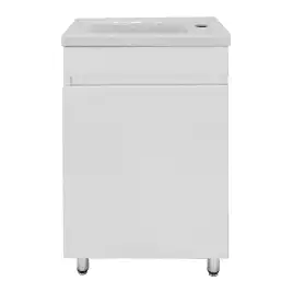 Тумба с раковиной Azario Эстима 40 CS00094580 правая напольная, Белая глянцевая