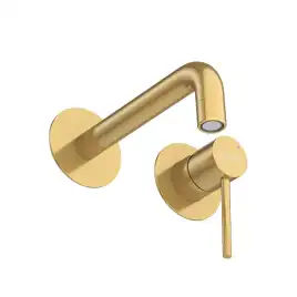 Смеситель для раковины  Cezares RELAX-BLI2-1-BORO-W0 встраиваемый, Брашированное золото