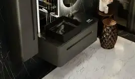 Тумба под раковину Jorno SHINE 100 Shi.01.100-M/P/A Серый антрацит