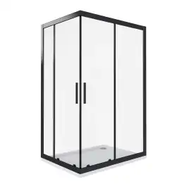 Душевой уголок Good Door COFE CR-120-90-C-B профиль Черный стекло прозрачное