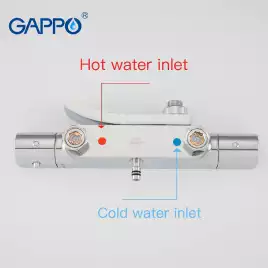 Душевая система Gappo G2407-40 с термостатом, с поворотным изливом, Хром