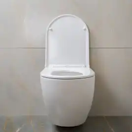 Унитаз подвесной AVS Метрополь 801-0044-P-T2-GW безободковый, со смывом Торнадо, белый