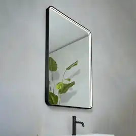 Зеркало с подсветкой AVS VI 70x100 см, антипар, черное матовое